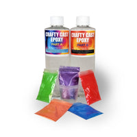 Crafty Cast 16 oz Epoxy Resin kit with Pigments, Cups, and stir sticks for Craftings Coatings and Artwork Castings
