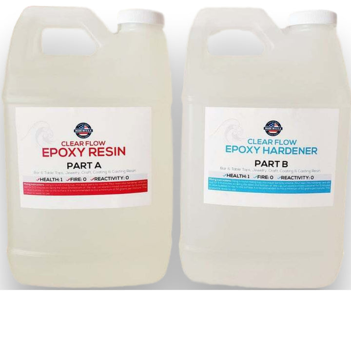 Clear Flow Epoxy Resin for Craftings Coatings and Artwork Castings | Gallon Kit